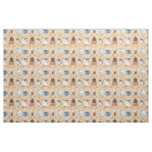 Waterverf Koffie Stof (Fat Quarter)