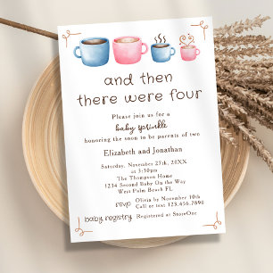 Waterverf Koffie Thema Mooie 2de Baby Sprinkle Kaart
