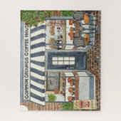 Waterverf Koffiehuis Legpuzzel (Verticaal)