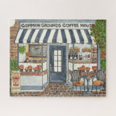 Waterverf Koffiehuis Legpuzzel (Horizontaal)