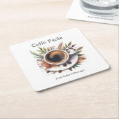 Waterverf koffiekopje kartonnen onderzetters (Schuin)