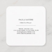 Waterverf koffiekopje vierkante visitekaartje (Achterkant)