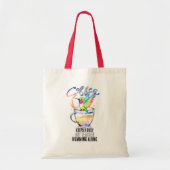 Waterverf Koffieliefhebber Hummingbird Teacher Pun Tote Bag (Voorkant)