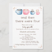 Waterverf Koffiethema Schattigee 2e Baby Sprinkle Kaart (Voorkant)