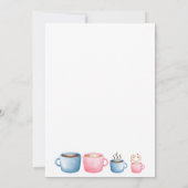 Waterverf Koffiethema Schattigee 2e Baby Sprinkle Kaart (Achterkant)