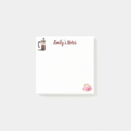 Waterverf Koffietijd Naam Post-it® Notes