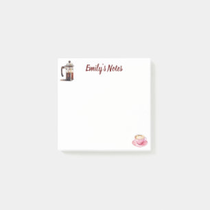 Waterverf Koffietijd Naam Post-it® Notes