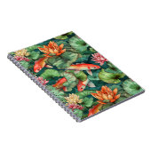 Waterverf Koi en Water Lilies Foto Notitieboek (Rechterzijde)