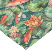 Waterverf Koi en Water Lilies Tafelloper (Hoek)