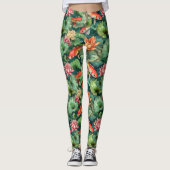 Waterverf Koi en Waterlelies Leggings (Voorkant)