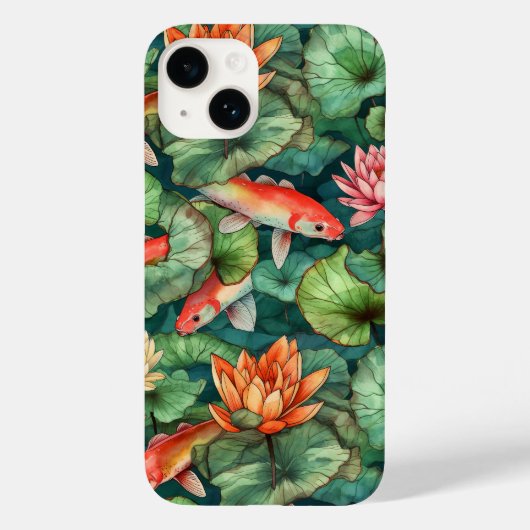 Waterverf Koi en waterlelies nauwelijks daar Case-Mate iPhone Case (Achterkant)