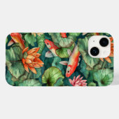 Waterverf Koi en waterlelies nauwelijks daar Case-Mate iPhone Case (Achterkant (horizontaal))