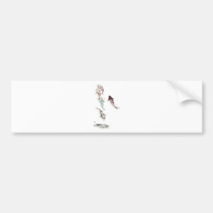 Waterverf Koi Fish Bumpersticker