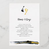 Waterverf Koi Fish Folie bruiloft Uitnodiging (Voorkant)