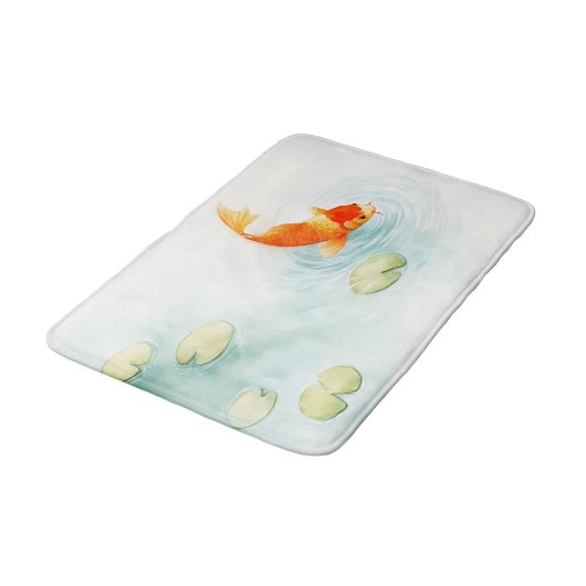 Waterverf Koi Fish Serenity Badmat (Gekanteld)