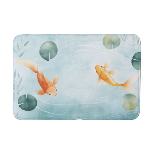 Waterverf Koi Fish Serenity Badmat (Voorkant)