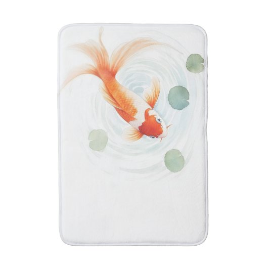 Waterverf Koi Fish Serenity Badmat (Voorkant Verticaal)