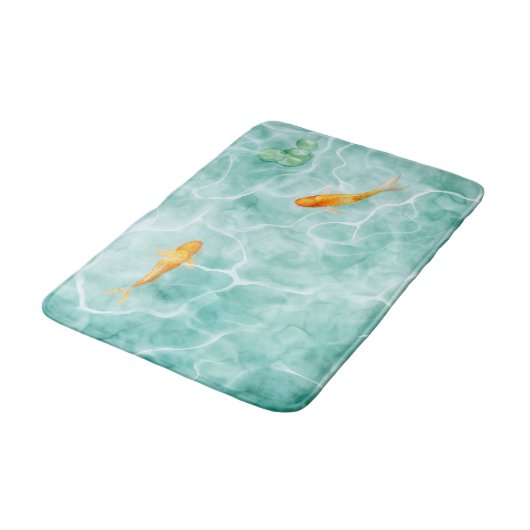 Waterverf Koi Fish Serenity Badmat (Gekanteld)