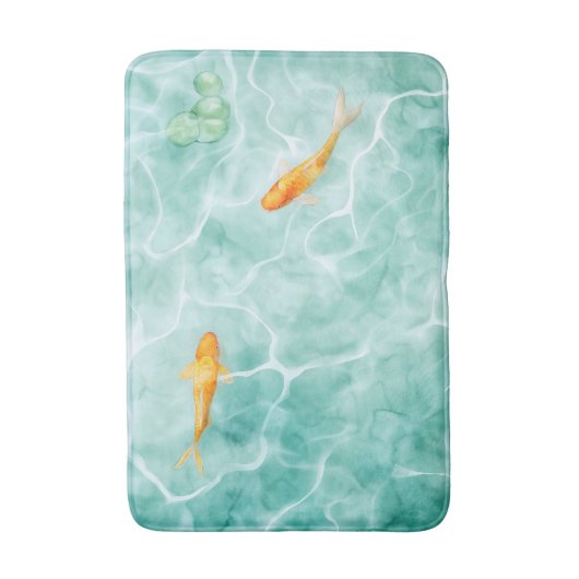 Waterverf Koi Fish Serenity Badmat (Voorkant Verticaal)