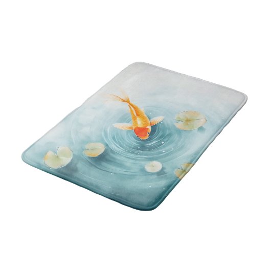 Waterverf Koi Fish Serenity Badmat (Gekanteld)