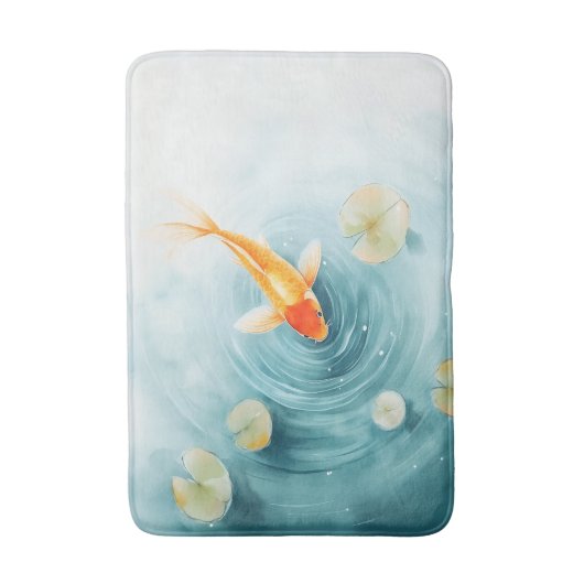 Waterverf Koi Fish Serenity Badmat (Voorkant Verticaal)
