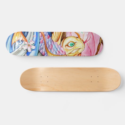 Waterverf Koi Fish Skateboard (Horizontaal)