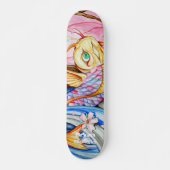 Waterverf Koi Fish Skateboard (Voorkant)