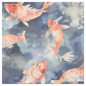 Waterverf Koi Fish Stof (Close Up)
