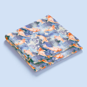 Waterverf Koi Fish Stof
