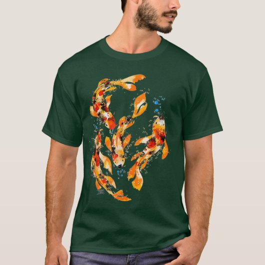 Waterverf Koi Fish T-shirt (Voorkant)