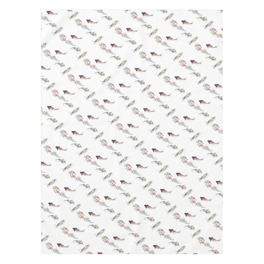 Waterverf Koi Fish Tafelkleed (Voorkant)