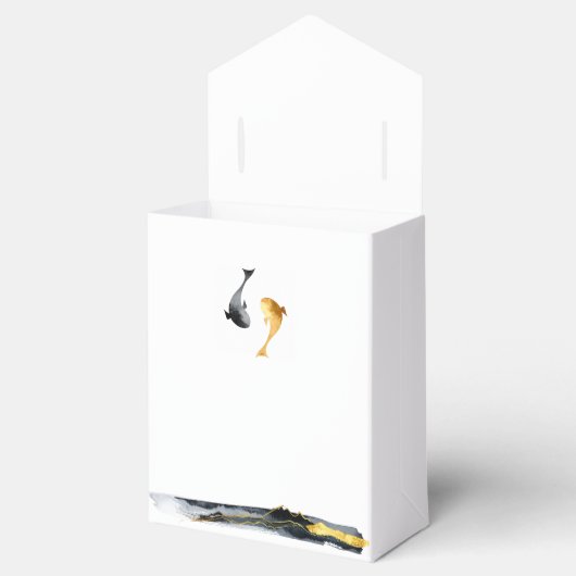 Waterverf Koi Fish Wedding Bedankdoosjes (Geopend)