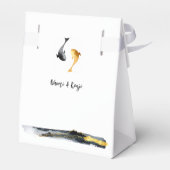 Waterverf Koi Fish Wedding Bedankdoosjes (Achterkant)