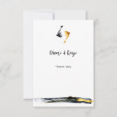 Waterverf Koi Fish Wedding Bedankkaart (Voorkant)