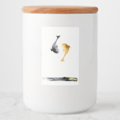 Waterverf Koi Fish Wedding Candle Label Voedselcontainer Etiket (Voorkant)