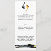 Waterverf Koi Fish Wedding Menu (Achterkant)