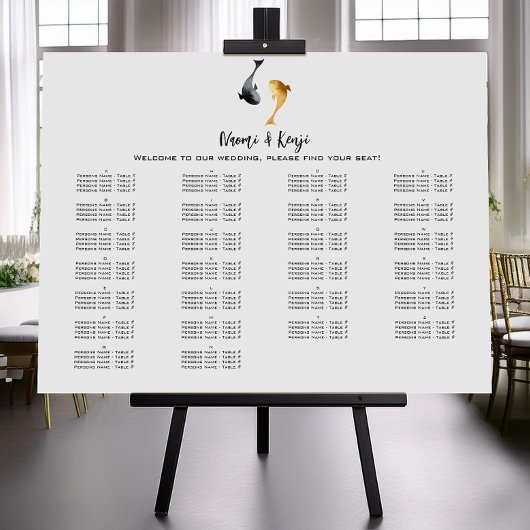 Waterverf Koi Fish Wedding Perfect Poster