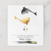Waterverf Koi Fish Wedding Plaatskaartje (Buitenkant ongevouwen)