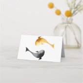 Waterverf Koi Fish Wedding Plaatskaartje (Achterkant)