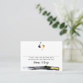 Waterverf Koi Fish Wedding Plaatskaartje (Staand voorkant)