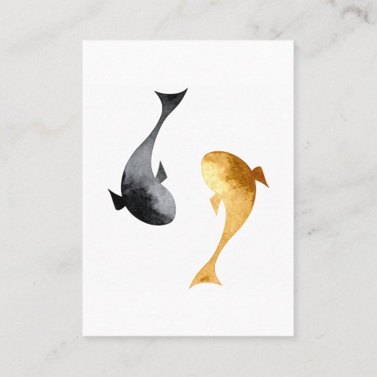 Waterverf Koi Fish Wedding Plaatskaartje (Achterkant)