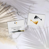 Waterverf Koi Fish Wedding Plaatskaartje