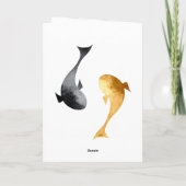 Waterverf Koi Fish Wedding Programma (Achterkant)