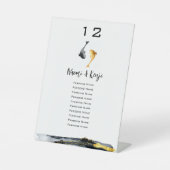 Waterverf Koi Fish Wedding Reclamebord Met Voetstuk (Voorkant)