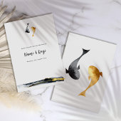 Waterverf Koi Fish Wedding Save The Date