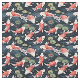Waterverf Koi Pond Stof