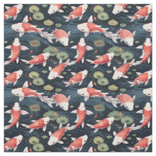 Waterverf Koi Pond Stof