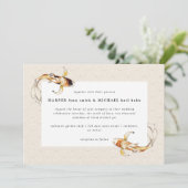 waterverf koi - uitnodiging voor het huwelijk (Staand voorkant)