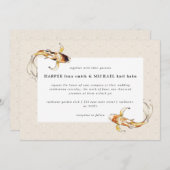 waterverf koi - uitnodiging voor het huwelijk (Voorkant / Achterkant)