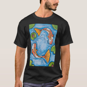 Waterverf Koi Vijver T-shirt